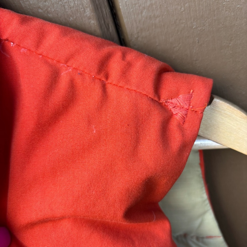 Vintage North Face Puffer Vest Large Goose Down Orange Jacket 70s Rare unisex - Picture 3 of 10